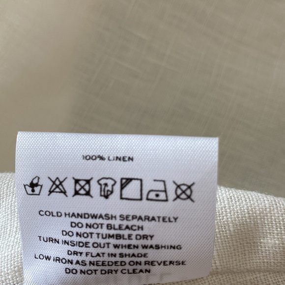 Faithfull the Brand Fernanda 100% Linen Top Tie Front Cropped Plain Egg White S - Picture 10 of 12